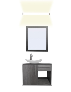 Gabinete Para Baño Con Lavabo AGATHA Con Lampara Y Espejo