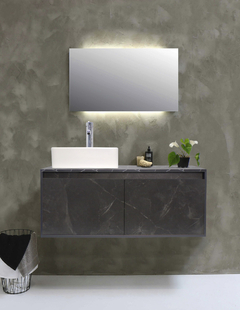 Gabinete Flotante Para Baño Con Lavamanos Y Llave OLIVIA - Decomobil