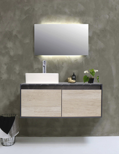 Gabinete Flotante Para Baño Con Lavamanos Y Llave OLIVIA - comprar en línea