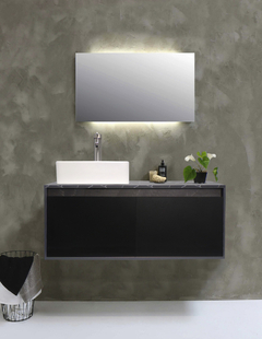 Imagen de Gabinete Flotante Para Baño Con Lavamanos Y Llave OLIVIA