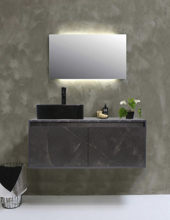 Gabinete Flotante Para Baño Con Lavamanos Y Llave OLIVIA - Decomobil