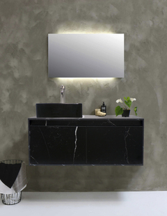 Gabinete Flotante Para Baño Con Lavamanos Y Llave OLIVIA - Decomobil