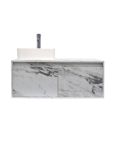 Gabinete Flotante Para Baño Con Lavamanos Y Llave OLIVIA - Decomobil