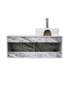 Gabinete Flotante Para Baño Con Lavamanos Y Llave OLIVIA