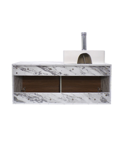 Imagen de Gabinete Flotante Para Baño Con Lavamanos Y Llave OLIVIA