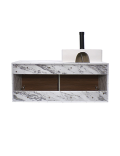 Gabinete Flotante Para Baño Con Lavamanos Y Llave OLIVIA - Decomobil