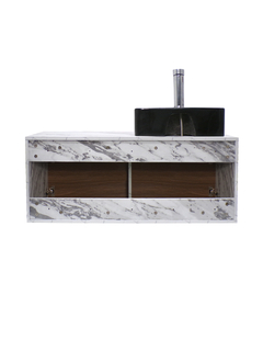 Imagen de Gabinete Flotante Para Baño Con Lavamanos Y Llave OLIVIA