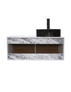 Gabinete Flotante Para Baño Con Lavamanos Y Llave OLIVIA - Decomobil