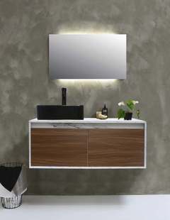 Imagen de Gabinete Flotante Para Baño Con Lavamanos Y Llave OLIVIA