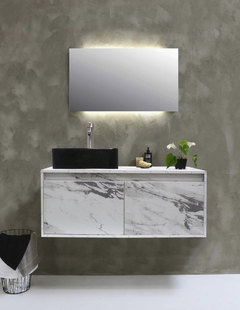 Gabinete Flotante Para Baño Con Lavamanos Y Llave OLIVIA - tienda en línea