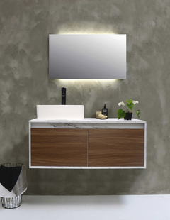 Imagen de Gabinete Flotante Para Baño Con Lavamanos Y Llave OLIVIA