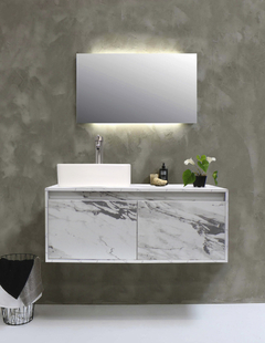 Imagen de Gabinete Flotante Para Baño Con Lavamanos Y Llave OLIVIA