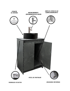 Gabinete Para Baño Con Lavabo Y Llave VARENNA Minimalista - tienda en línea