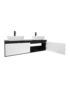 Gabinete Para Baño Con Doble Lavabo ANTON Minimalista