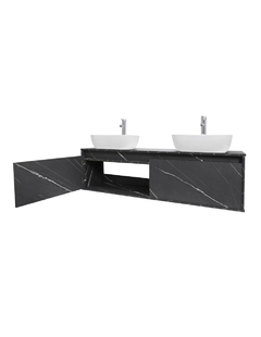 Gabinete Para Baño Con Doble Lavabo ANTON Minimalista - Decomobil
