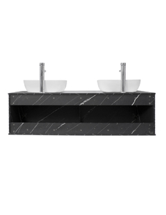 Gabinete Para Baño Con Doble Lavabo ANTON Minimalista - tienda en línea