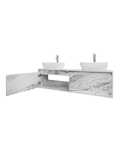 Gabinete Para Baño Con Doble Lavabo ANTON Minimalista - tienda en línea