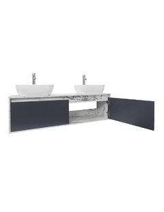 Gabinete Para Baño Con Doble Lavabo ANTON Minimalista - tienda en línea
