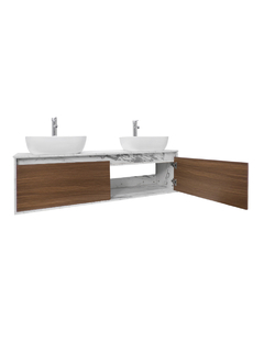 Imagen de Gabinete Para Baño Con Doble Lavabo ANTON Minimalista