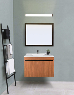 Gabinete De Baño Con Lavabo VINVENT Con Espejo Y Lampara - comprar en línea