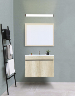 Gabinete De Baño Con Lavabo VINVENT Con Espejo Y Lampara - comprar en línea