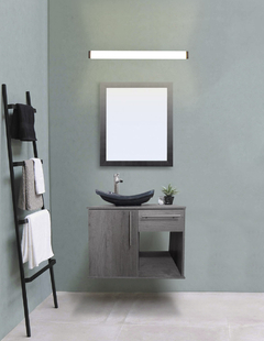 Gabinete Para Baño Con Lavabo AGATHA Con Lampara Y Espejo - Decomobil