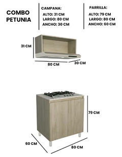 Cocina Integral Completa PETUNIA Con Parrilla Y Campana - tienda en línea