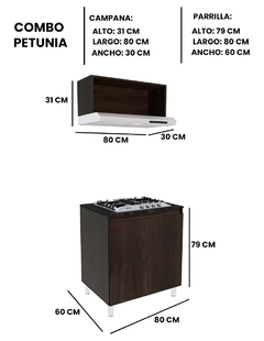 Cocina Integral Completa PETUNIA Con Parrilla Y Campana - tienda en línea