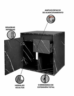 Gabinete Flotante Para Baño CARINA Sin Llave Ni Ovalín