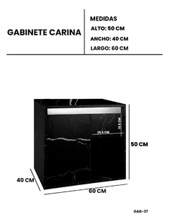 Imagen de Gabinete Flotante Para Baño CARINA Sin Llave Ni Ovalín