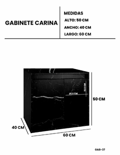Gabinete Flotante Para Baño CARINA Sin Llave Ni Ovalín