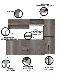 Cocina Integral OLIVO Con Parrilla Premium Minimalista