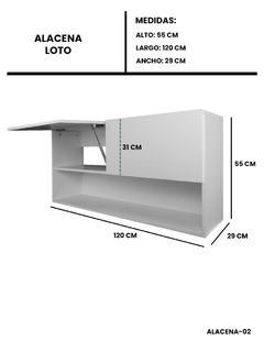 Alacena Gabinete Superior LOTO Para Cocina Integral - comprar en línea