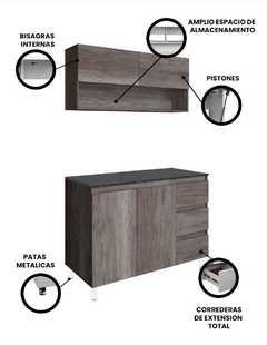Cocina Integral AZALEA Con Alacena Superior E Inferior - tienda en línea