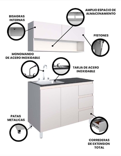 Imagen de Cocina Integral GIRASOL Con Alacena Inferior Y Superior