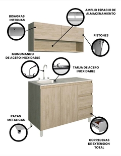 Imagen de Cocina Integral GIRASOL Con Alacena Inferior Y Superior
