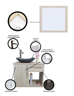 Gabinete De Baño Con Espejo Decorativo SOLEURA