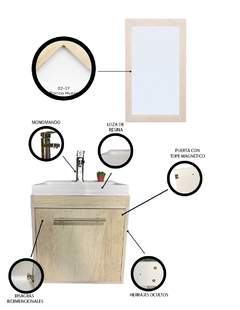 Gabinete Para Baño Con Espejo Decorativo OSTER en internet