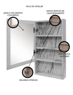 Botiquin Para Baño DANBURY Con Espejo Organizador - comprar en línea