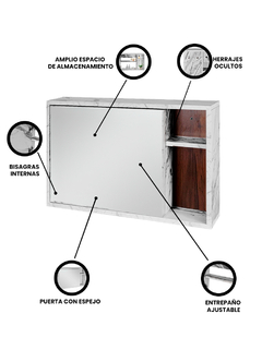 Botiquín Con Espejo LIV Minimalista Para Baño - comprar en línea