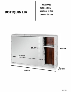 Botiquín Con Espejo LIV Minimalista Para Baño - Decomobil