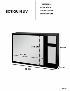 Botiquín Con Espejo LIV Minimalista Para Baño - Decomobil