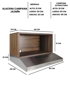 Campana Extractora Para Cocina JAZMIN Con Alacena