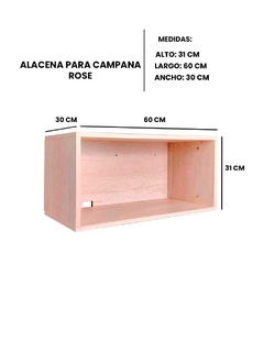 Alacena Alta Sobrecampana ROSE Para Cocina Integra - tienda en línea