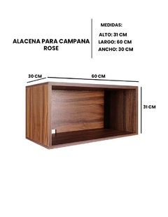 Alacena Alta Sobrecampana ROSE Para Cocina Integra - tienda en línea