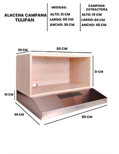 Imagen de Campana Extractora De Cocina TULIPAN Con Alacena