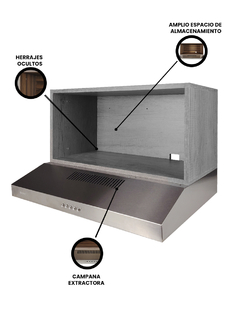 Campana Extractora De Cocina TULIPAN Con Alacena - Decomobil