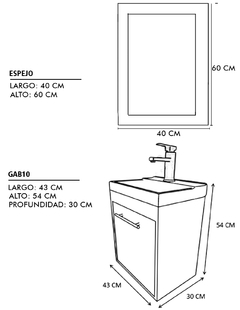 Gabinete Para Baño Con Espejo Decorativo OSTER