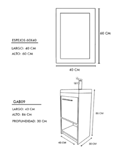 Gabinete Para Baño Con Espejo Decorativo PATTANI