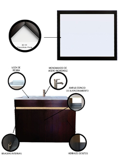 Imagen de Gabinete Para Baño Con Espejo Decorativo JADE
